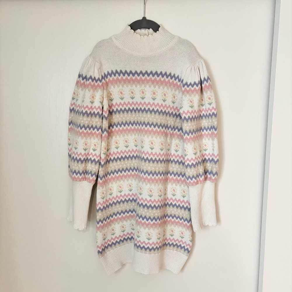 Janie and Jack - Fair Isle sweater dress - size 8